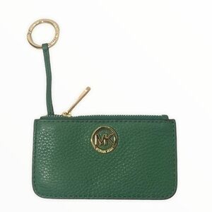 Michael kors green leather keyring coin pouch